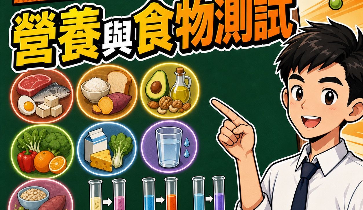 七類營養素與食物測試：DSE Biology 表格整理－DSE生物科重點重溫2.0封面