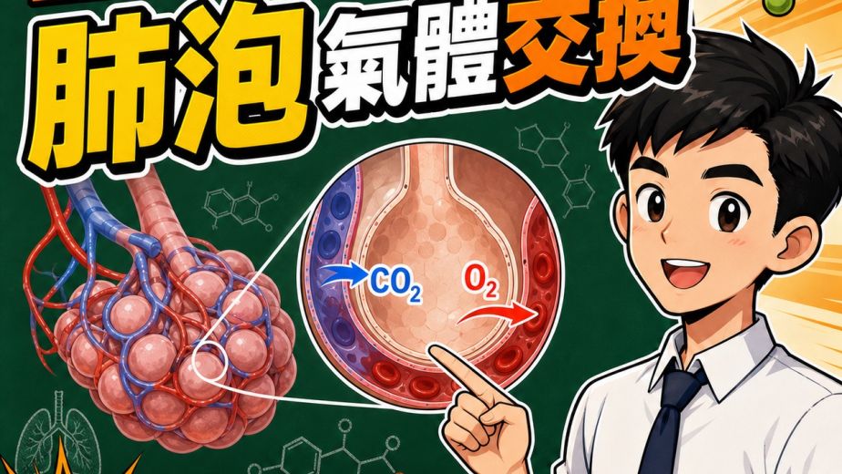 肺泡氣體交換 DSE 重點：結構、擴散與通氣－DSE生物科重點重溫2.0封面