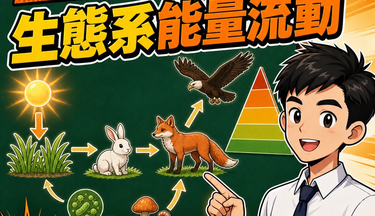 生態系能量流動：食物網、金字塔與物質循環－DSE生物科重點重溫2.0封面