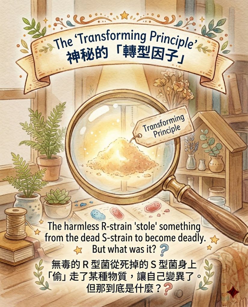 【DSE Bio 經典實驗】究竟是誰解開了 DNA 的身世之謎？格里菲斯與艾佛瑞的轉型實驗全解析｜DSE Biology 圖卡 7