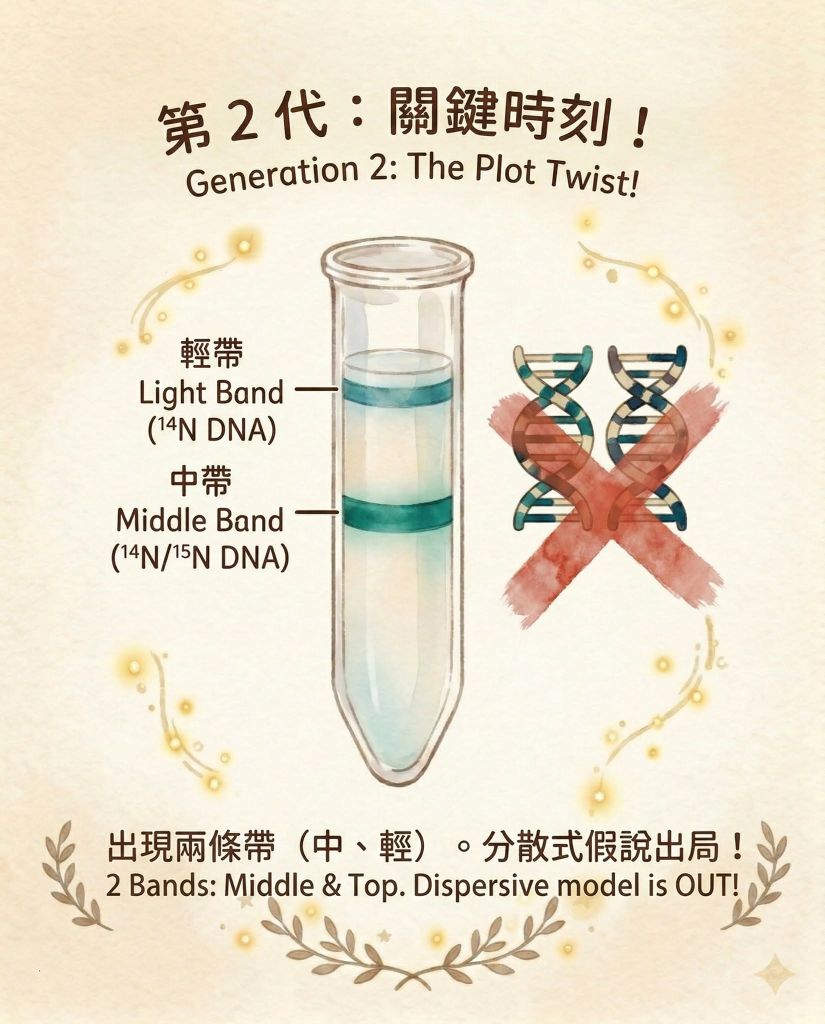 【DSE Bio 經典實驗】被譽為「生物學史上最美的實驗」：梅瑟生-史達實驗與 DNA 半保留複製機制拆解｜DSE Biology 圖卡 11