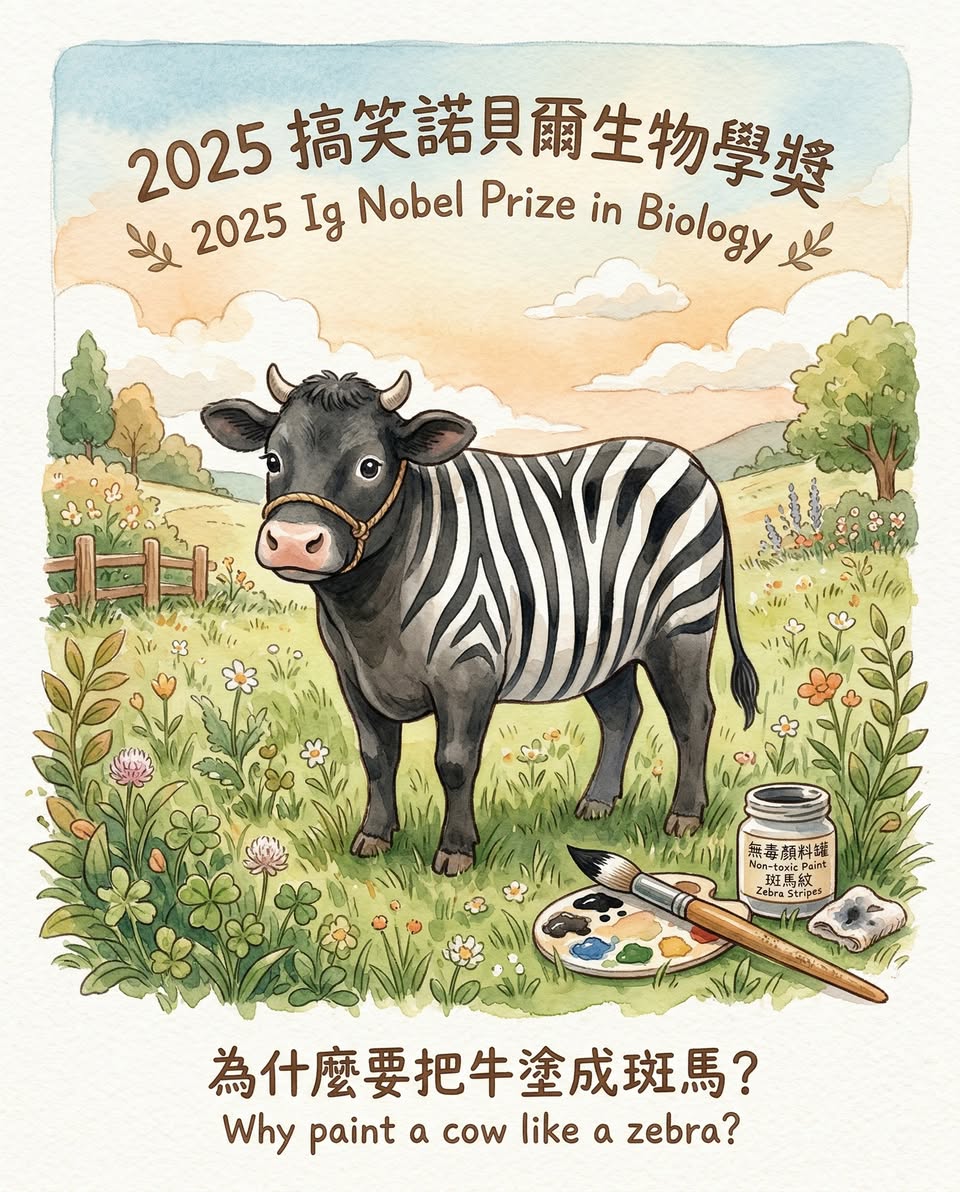 【DSE Bio 生物日常】把牛塗成斑馬？！笑到最後的搞笑諾貝爾獎與生物防禦機制｜DSE Biology 圖卡 2