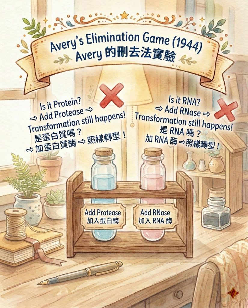 【DSE Bio 經典實驗】究竟是誰解開了 DNA 的身世之謎？格里菲斯與艾佛瑞的轉型實驗全解析｜DSE Biology 圖卡 9