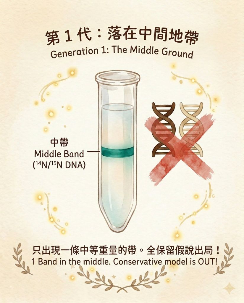 【DSE Bio 經典實驗】被譽為「生物學史上最美的實驗」：梅瑟生-史達實驗與 DNA 半保留複製機制拆解｜DSE Biology 圖卡 9
