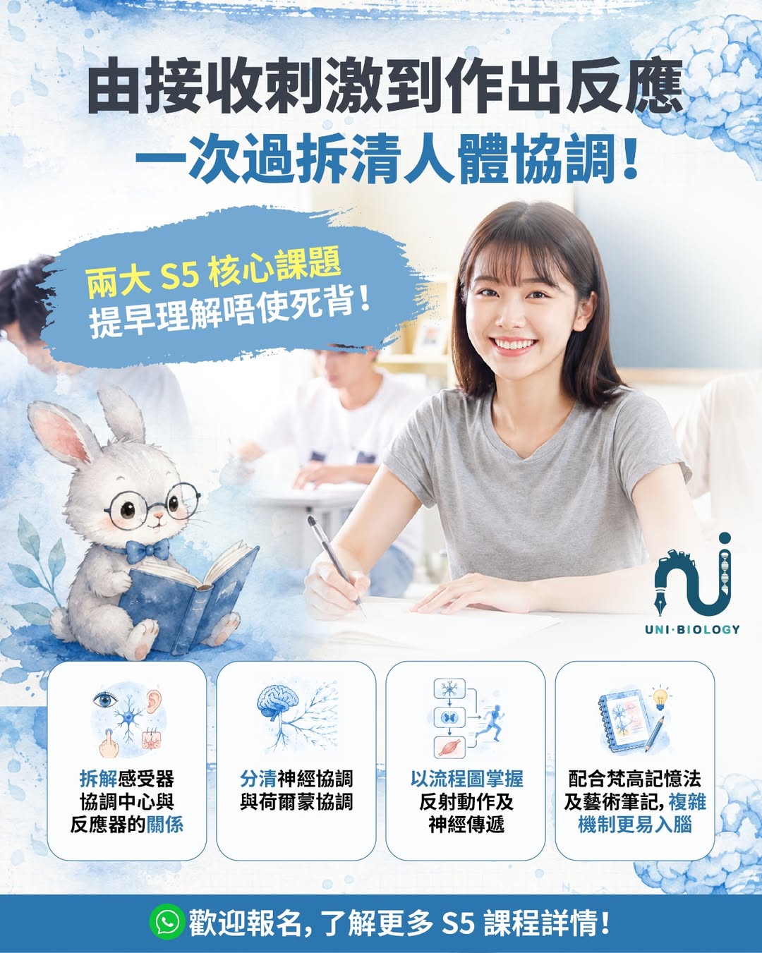 【S5 DSE Bio 核心課題】一次過拆清人體協調！點解由接收刺激到作出反應成日失分？｜DSE Biology 圖卡 2