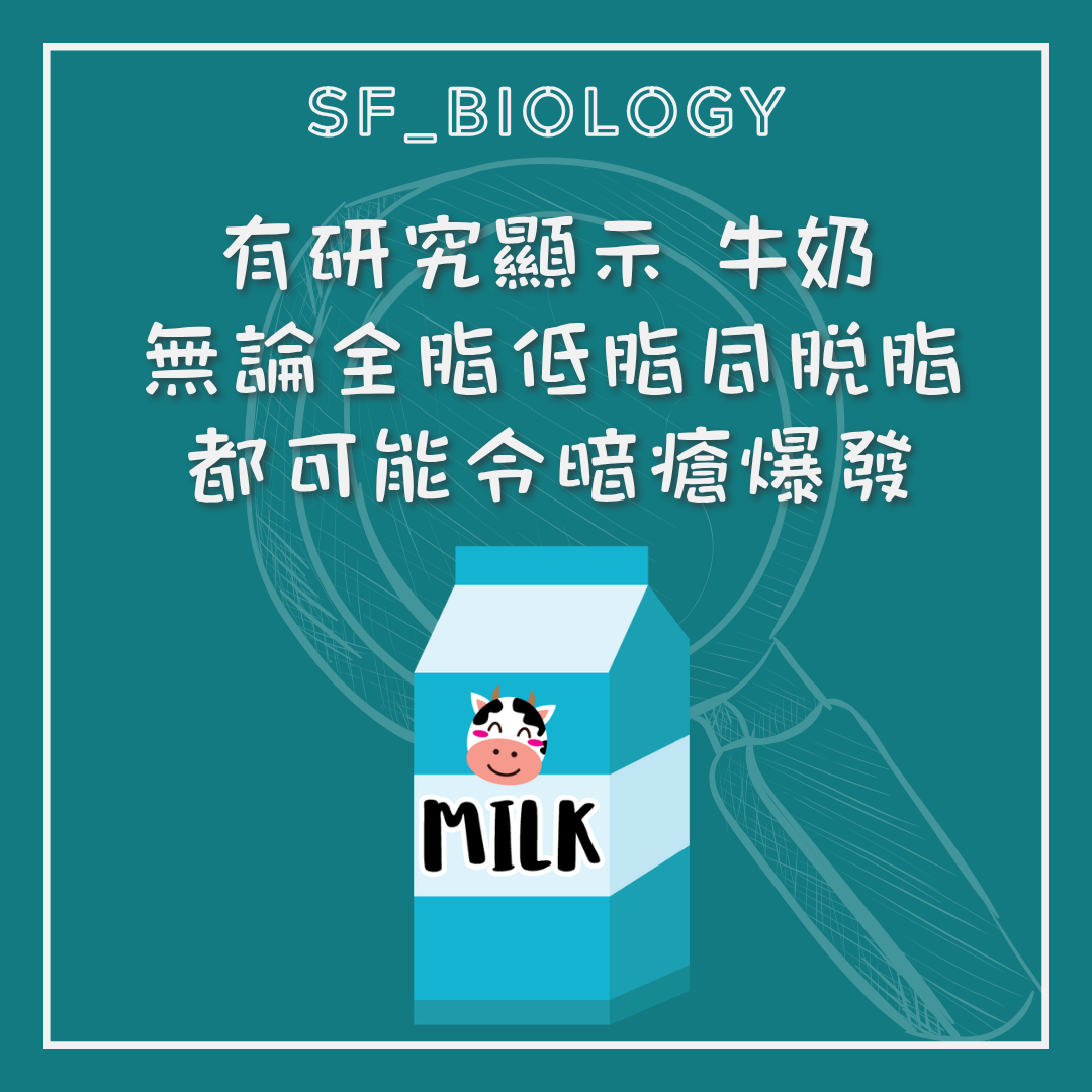 研究顯示牛奶與暗瘡可能相關的說明