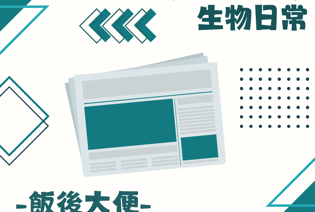 生物日常飯後便意主題封面